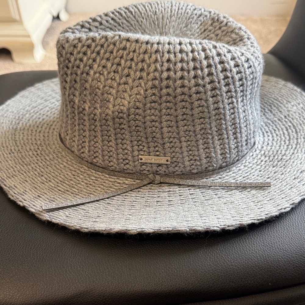 Nine West Light Gray Knit Hat